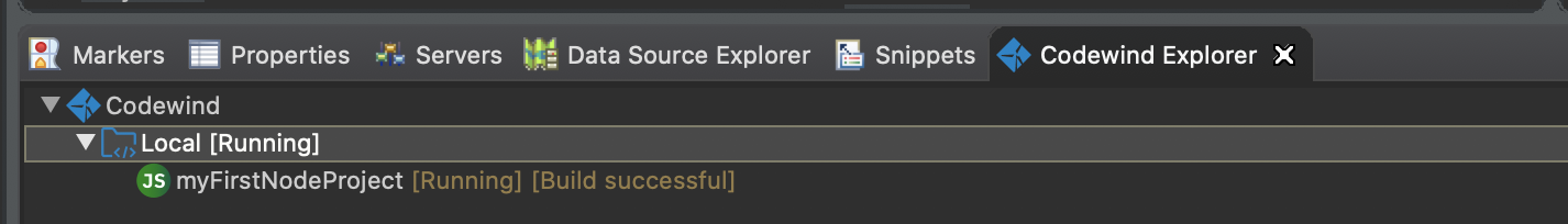 image of the screen that shows the application is built and running
