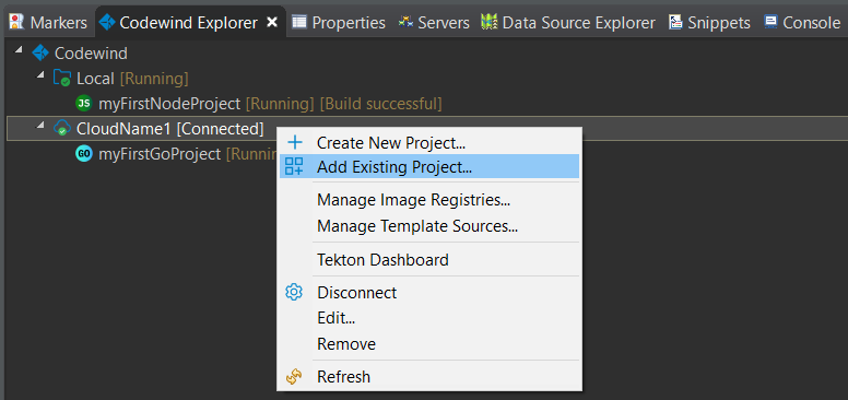 Add existing project